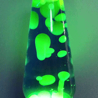gif of a green lava lamp